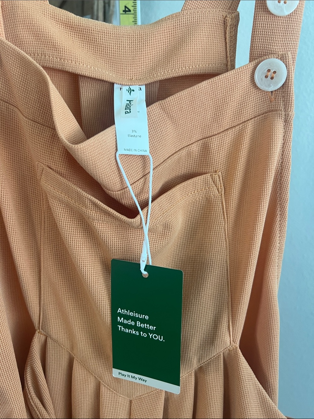 Pockets Waffle Casual Overalls NWT - Picture 4 of 5